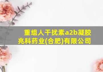 重组人干扰素a2b凝胶兆科药业(合肥)有限公司