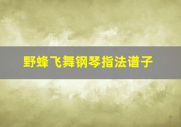 野蜂飞舞钢琴指法谱子