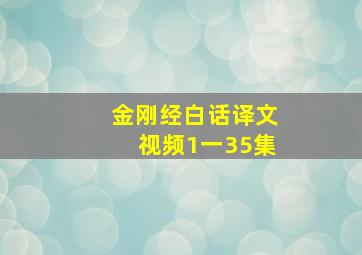 金刚经白话译文视频1一35集