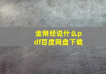 金刚经说什么pdf百度网盘下载