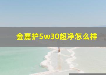 金嘉护5w30超净怎么样