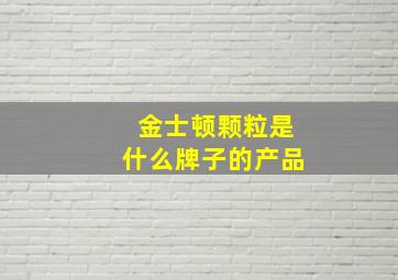 金士顿颗粒是什么牌子的产品