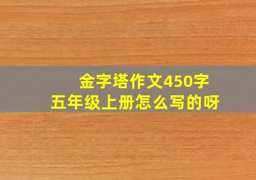 金字塔作文450字五年级上册怎么写的呀