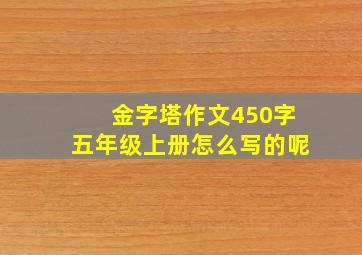 金字塔作文450字五年级上册怎么写的呢