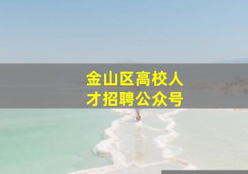 金山区高校人才招聘公众号