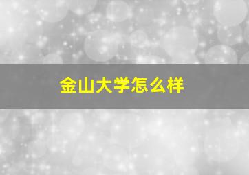 金山大学怎么样