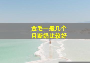 金毛一般几个月断奶比较好