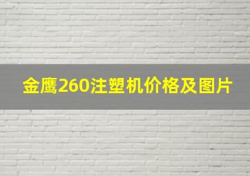 金鹰260注塑机价格及图片