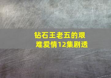 钻石王老五的艰难爱情12集剧透