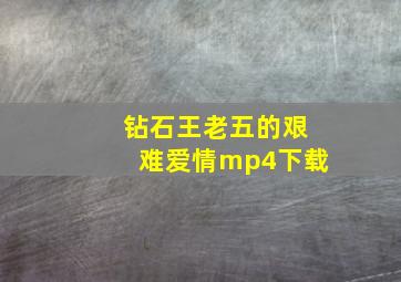 钻石王老五的艰难爱情mp4下载