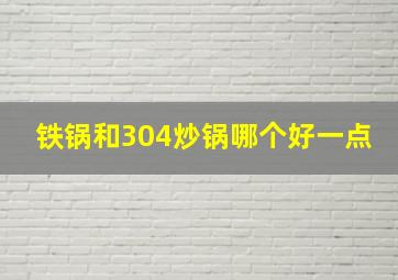 铁锅和304炒锅哪个好一点