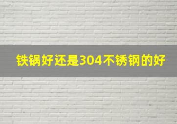 铁锅好还是304不锈钢的好