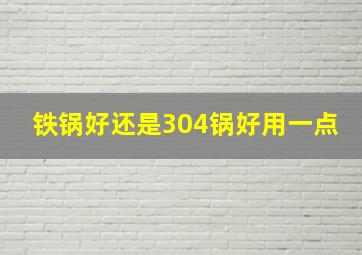 铁锅好还是304锅好用一点