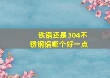 铁锅还是304不锈钢锅哪个好一点