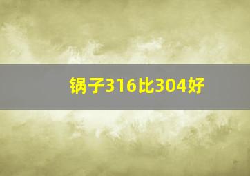 锅子316比304好