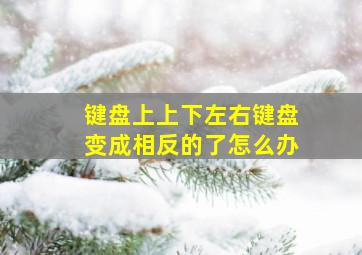 键盘上上下左右键盘变成相反的了怎么办