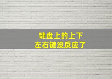 键盘上的上下左右键没反应了