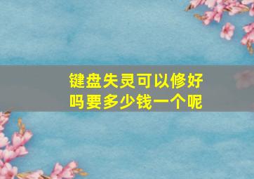 键盘失灵可以修好吗要多少钱一个呢