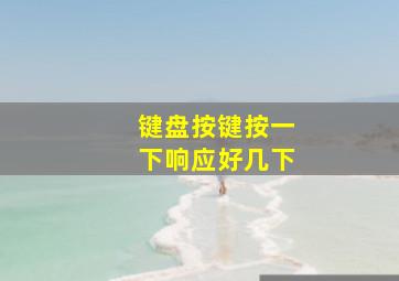 键盘按键按一下响应好几下