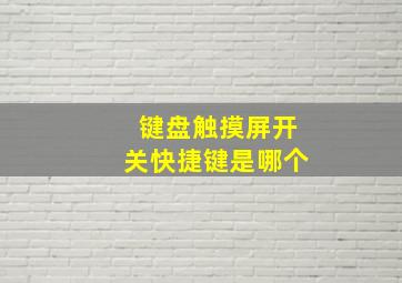 键盘触摸屏开关快捷键是哪个