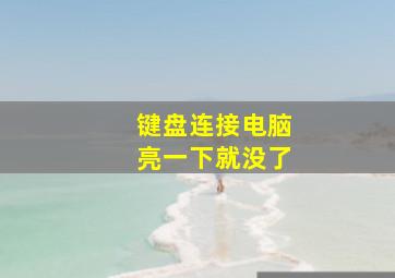 键盘连接电脑亮一下就没了