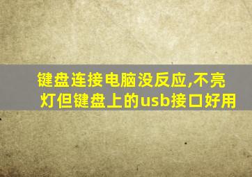 键盘连接电脑没反应,不亮灯但键盘上的usb接口好用