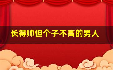 长得帅但个子不高的男人