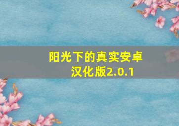 阳光下的真实安卓汉化版2.0.1