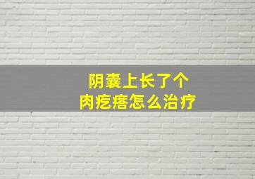 阴囊上长了个肉疙瘩怎么治疗