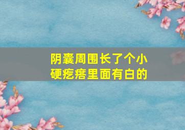 阴囊周围长了个小硬疙瘩里面有白的