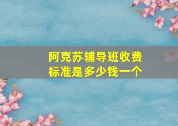 阿克苏辅导班收费标准是多少钱一个