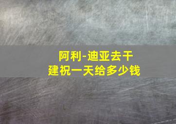 阿利-迪亚去干建祝一天给多少钱