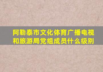 阿勒泰市文化体育广播电视和旅游局党组成员什么级别