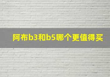 阿布b3和b5哪个更值得买