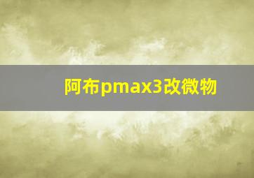 阿布pmax3改微物