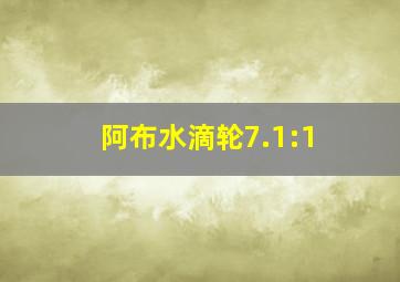 阿布水滴轮7.1:1