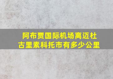 阿布贾国际机场离迈杜古里素科托市有多少公里