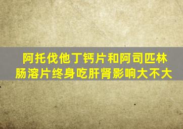 阿托伐他丁钙片和阿司匹林肠溶片终身吃肝肾影响大不大