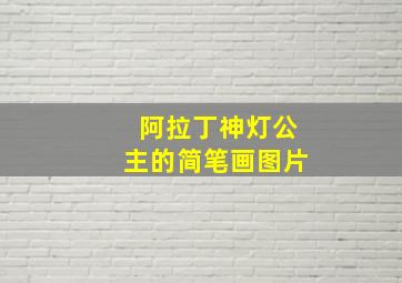 阿拉丁神灯公主的简笔画图片