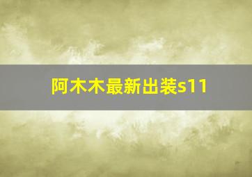 阿木木最新出装s11