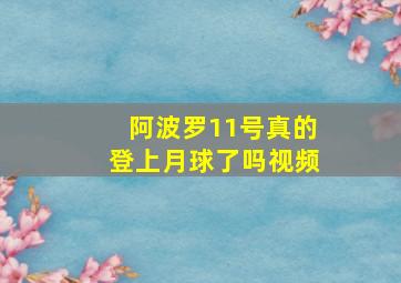 阿波罗11号真的登上月球了吗视频