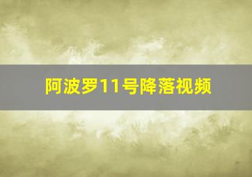 阿波罗11号降落视频