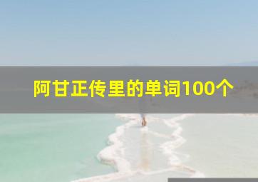 阿甘正传里的单词100个