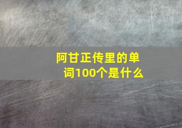 阿甘正传里的单词100个是什么