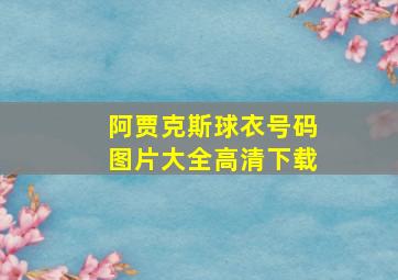 阿贾克斯球衣号码图片大全高清下载