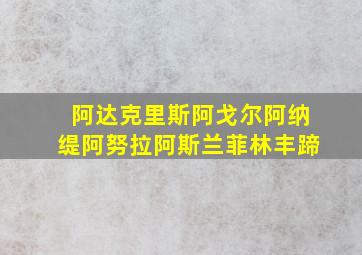 阿达克里斯阿戈尔阿纳缇阿努拉阿斯兰菲林丰蹄