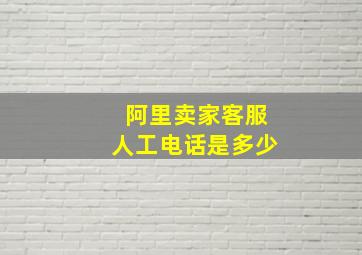 阿里卖家客服人工电话是多少