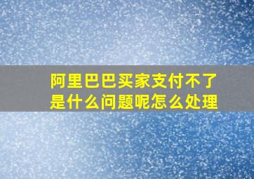 阿里巴巴买家支付不了是什么问题呢怎么处理