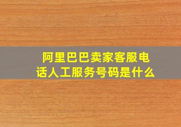 阿里巴巴卖家客服电话人工服务号码是什么