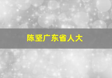 陈坚广东省人大